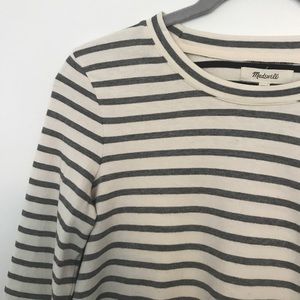 Madewell striped cropped sweatshirt XXS